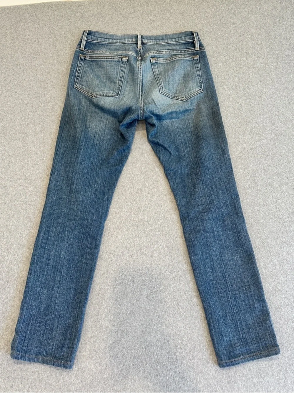 Frame Denim Men's L’Home Slim Straight Jeans in Mid Blue Wash
